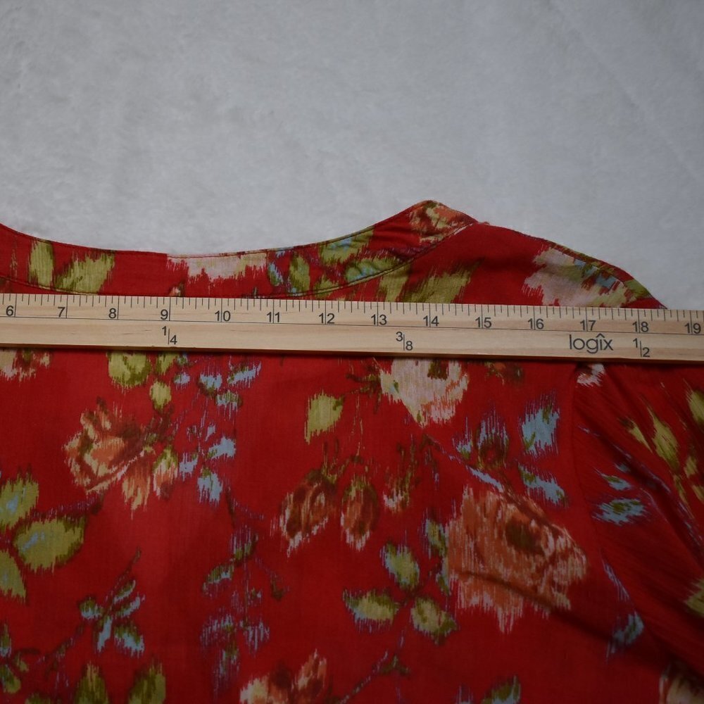 Pendleton Floral Blouse Sz XL 100% Cotton Peasant Cottagecore Whimsygoth - Picture 15 of 15